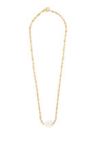 Amarre Long Necklace, Gold-Plated Metal & Crystal
